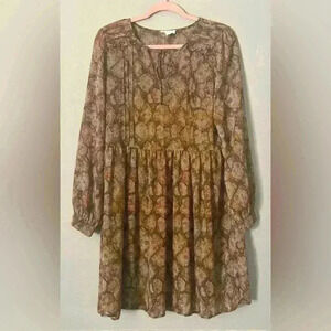 Sandy & Sid Snake Print Long Sleeve Women's Dress (448)